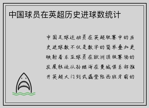 中国球员在英超历史进球数统计